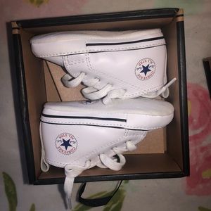 Never Worn  Converse White Crib Shoes
